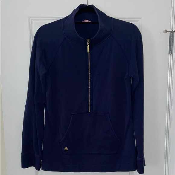 Lilly Pulitzer Navy Half-Zip - Picture 2 of 12